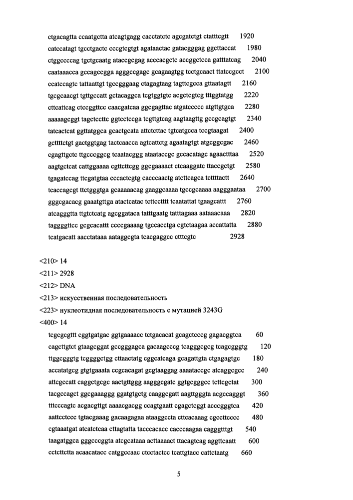 Способ молекулярной диагностики митохондриальных патологий на основе технологии пиросеквенирования (патент 2633752)