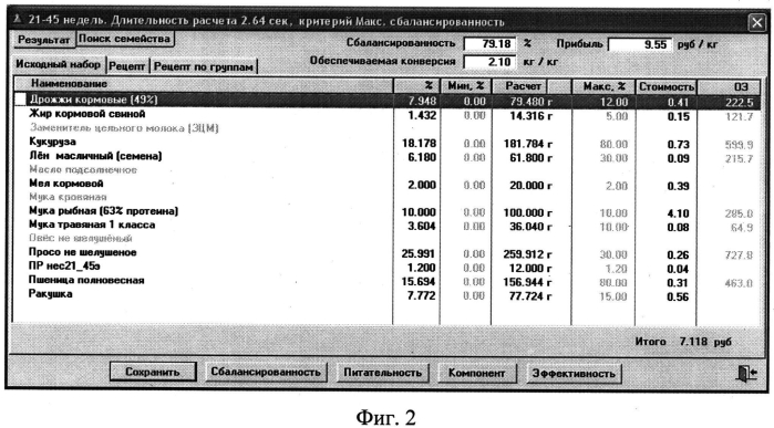 Устройство составления по различным критериям оптимизации близкого к экономически наилучшему кормового рациона и приготовления близкой к экономически наилучшей кормовой смеси при наличии информации о живой массе животных и птицы (патент 2552965)