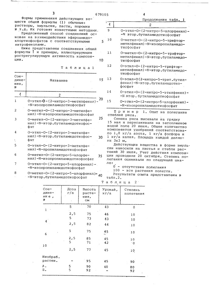 Композиция для регулирования роста растений (патент 679105)