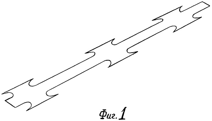 Завальцованная армированная колючая лента &quot;кайман&quot; (патент 2412774)