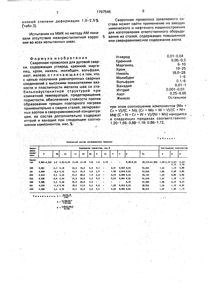 Сварочная проволока (патент 1797546)