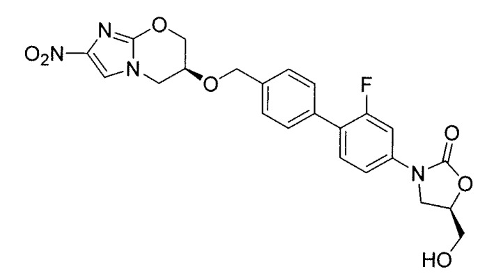 Бициклические нитроимидазолы, ковалентно соединенные с замещенными фенилоксазолидинонами (патент 2504547)