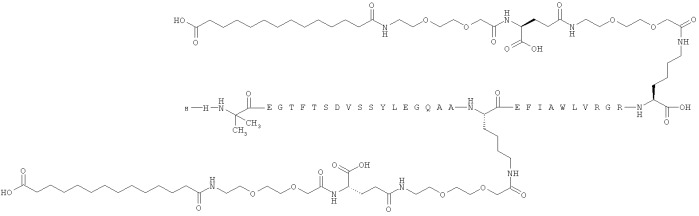 Дважды ацилированные производные glp-1 (патент 2559540)