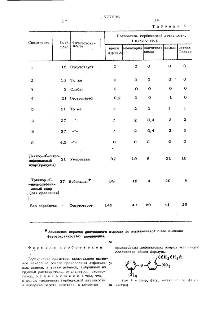 Гербицидное средство (патент 577936)