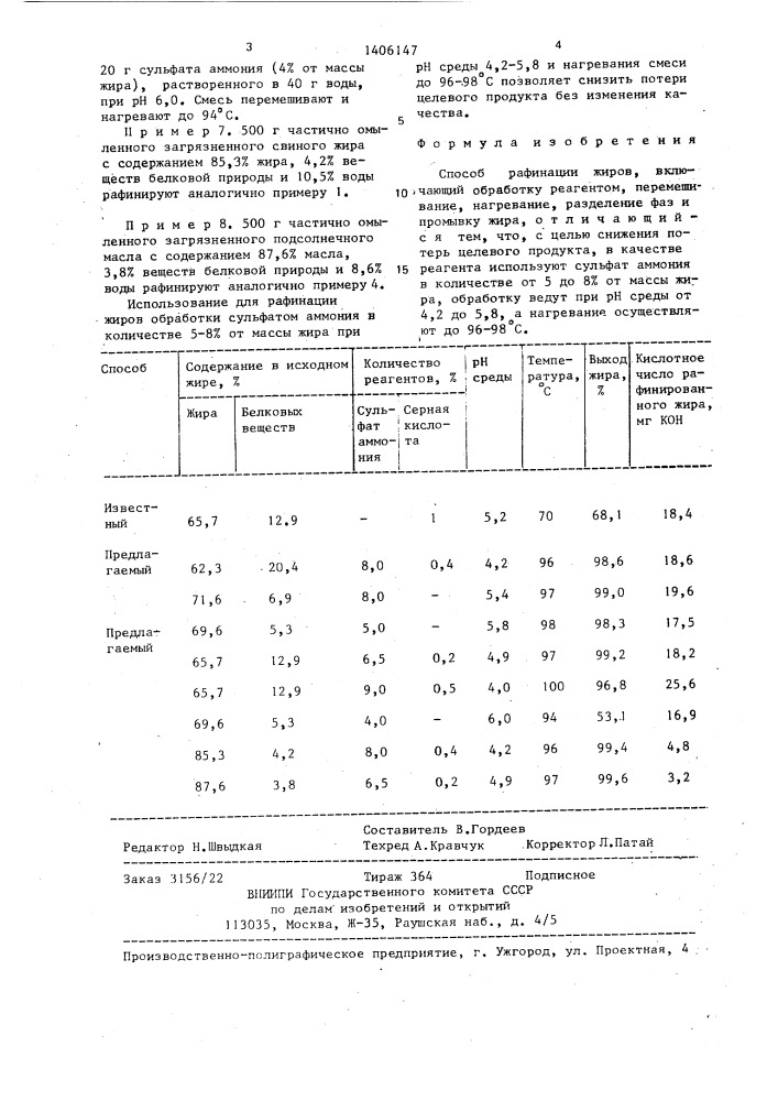 Способ рафинации жиров (патент 1406147)