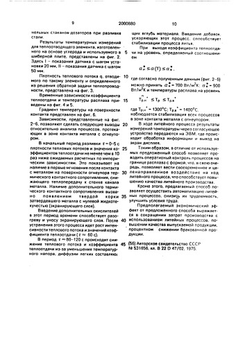 Способ управления литейными процессами (патент 2000880)