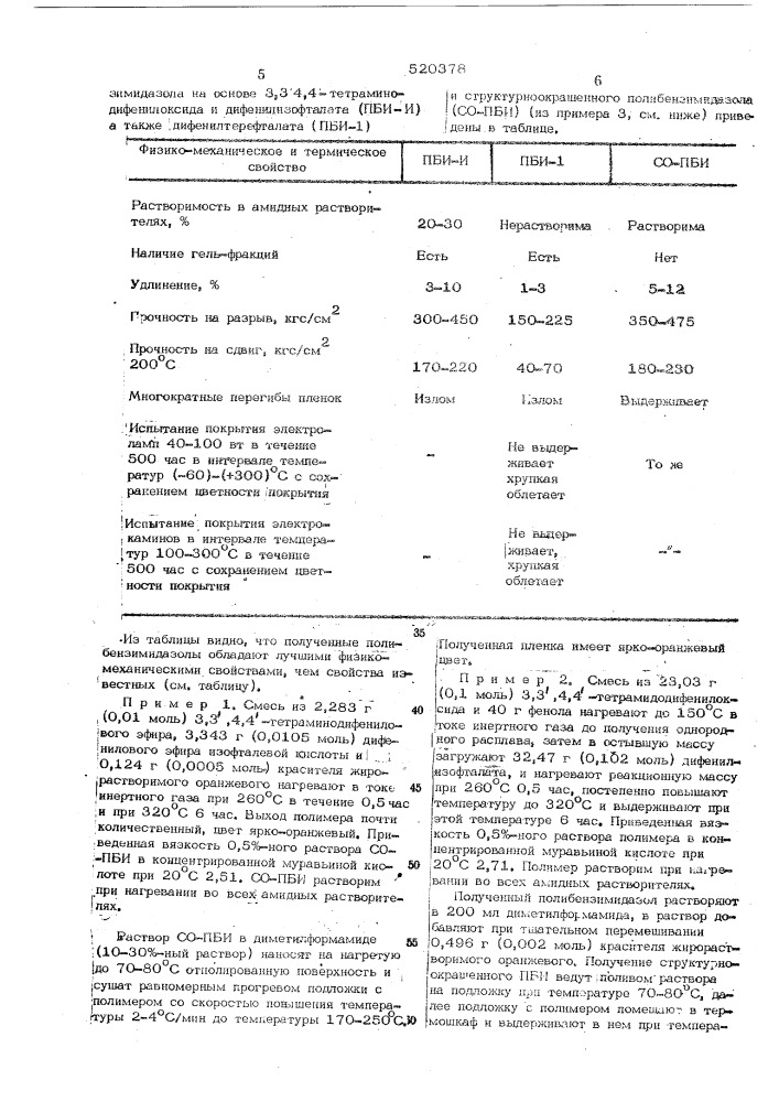 Способ получения полибензимидазолов (патент 520378)