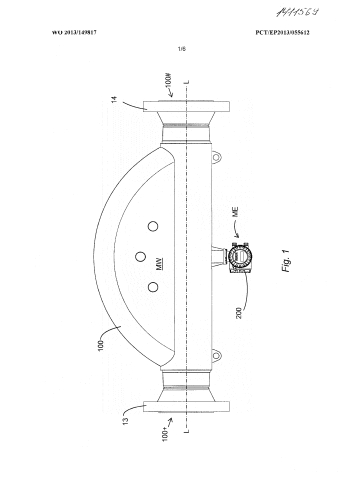 Измерительный преобразователь вибрационного типа, измерительная система для протекающей через трубопровод среды и способ постройки частоты системы труб (патент 2579818)