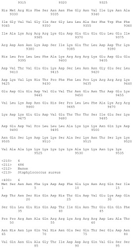 Композиции для иммунизации против staphylococcus aureus (патент 2508126)