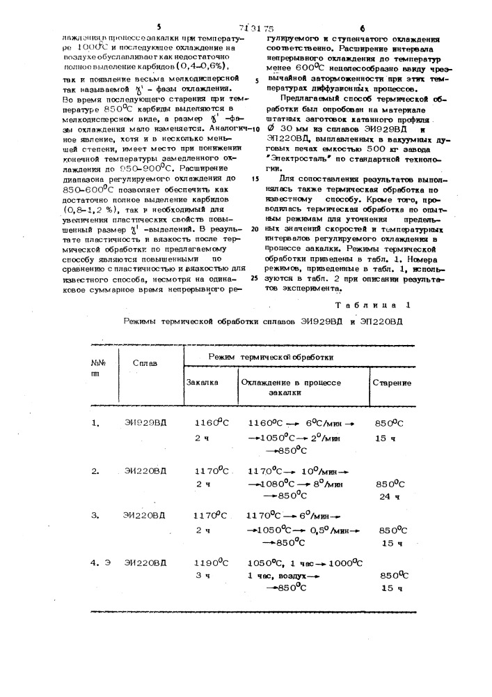 Способ термической обработки жаропрочныхсплавов ha ochobe никеля (патент 713175)