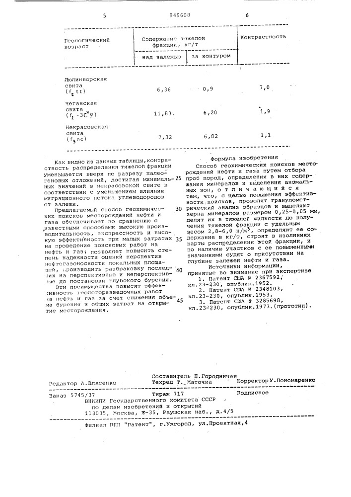 Способ геохимических поисков месторождений нефти и газа (патент 949608)