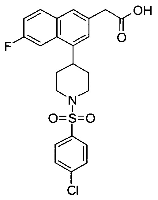 Пиперидинил нафтилуксусные кислоты (патент 2628083)