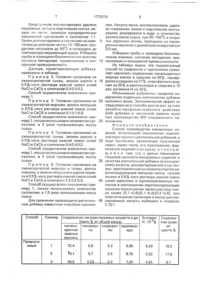 Способ производства макаронных изделий (патент 1779316)