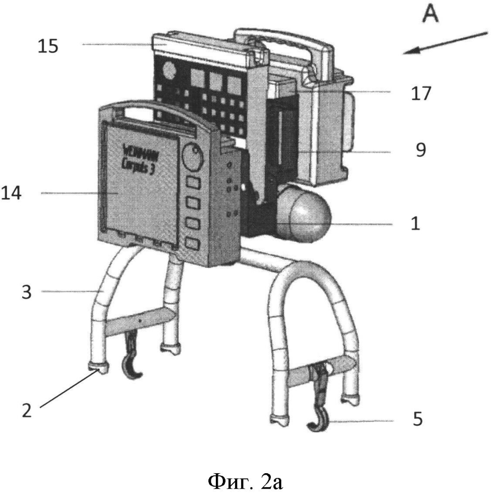 Медицинский модуль на санитарных носилках (патент 2600704)