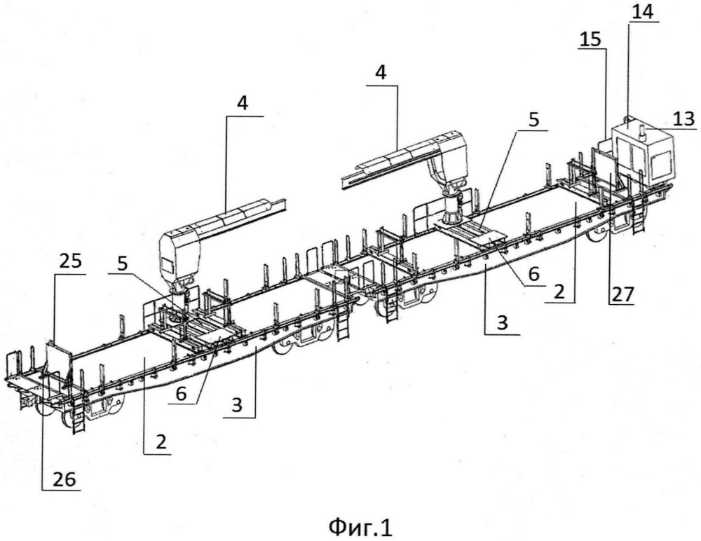 Мобильный грузоподъемный комплекс для погрузки, транспортировки и разгрузки железнодорожных рельсов и способ его эксплуатации (патент 2611473)