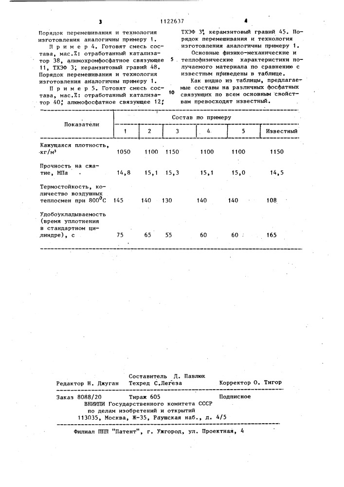 Сырьевая смесь для изготовления легкого бетона (патент 1122637)