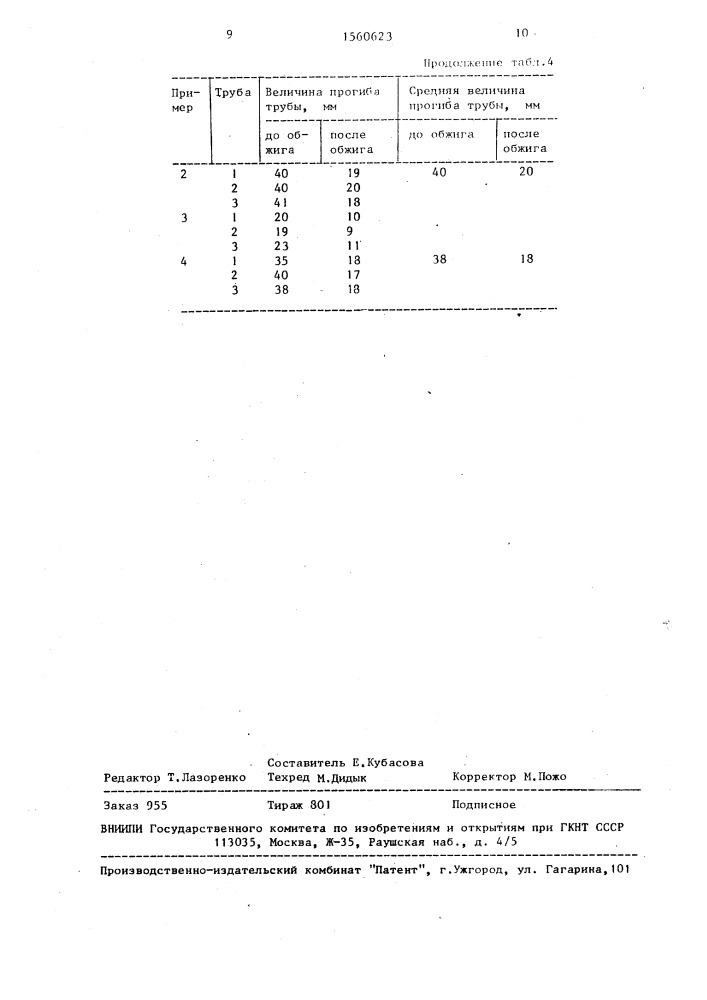 Способ обжига силикатных покрытий на металлических трубах (патент 1560623)