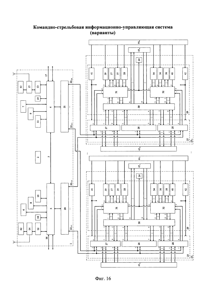 Командно-стрельбовая информационно-управляющая система (варианты) (патент 2622848)