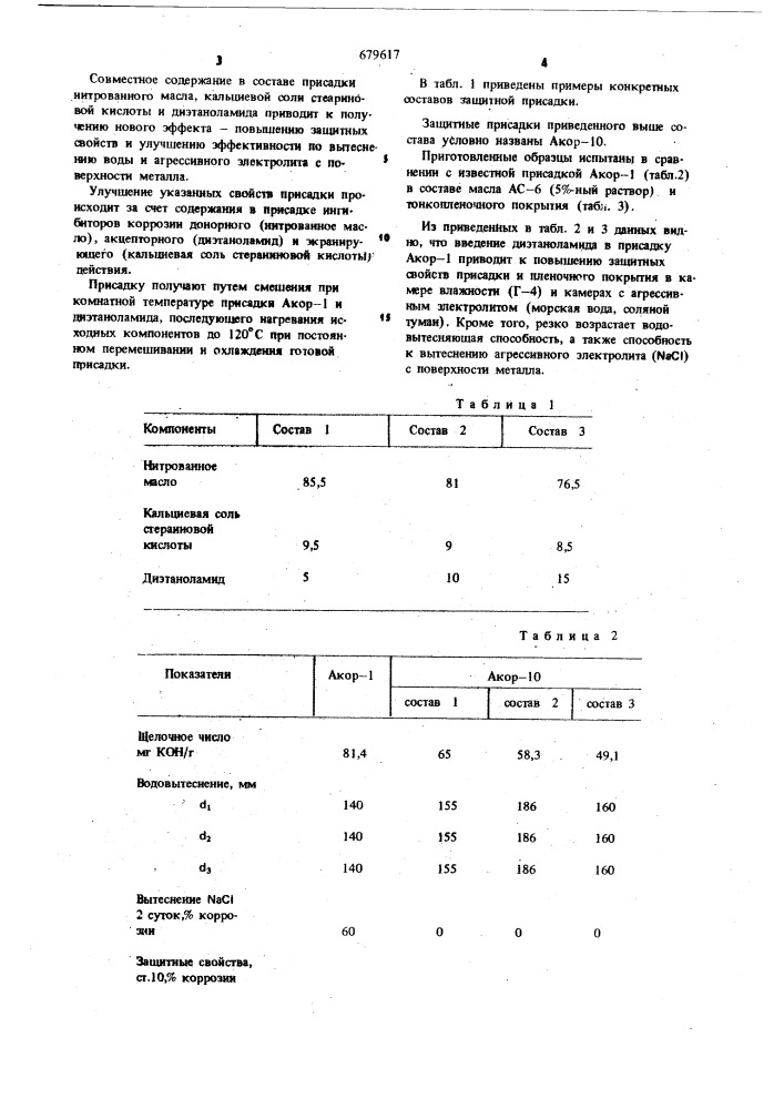 Защитная присадка к смазочным материалам (патент 679617)