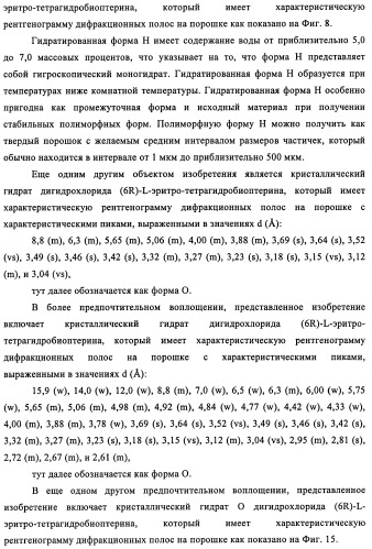 Кристаллические формы дигидрохлорида (6r)-l-эритро-тетрагидробиоптерина (патент 2434870)