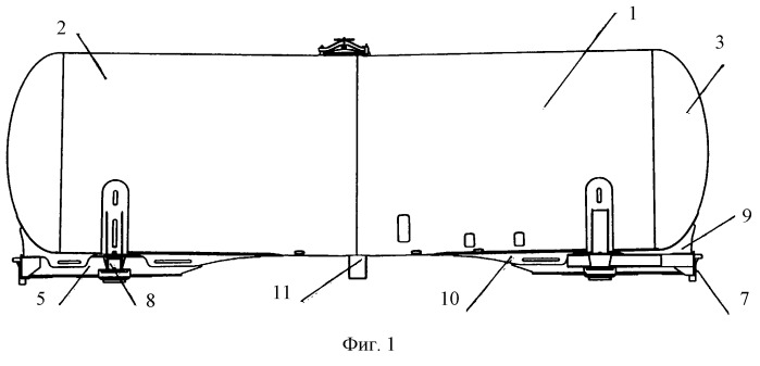 Крепление котла цистерны к полурамам (патент 2257305)