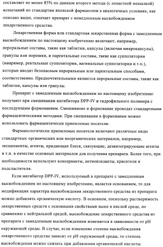 Состав с модифицированным высвобождением, содержащий 1-[(3-гидроксиадамант-1-иламино)ацетил]пирролидин-2(s)-карбонитрил (патент 2423124)