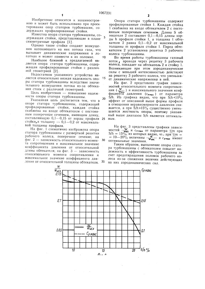 Опора статора турбомашины (патент 1067231)