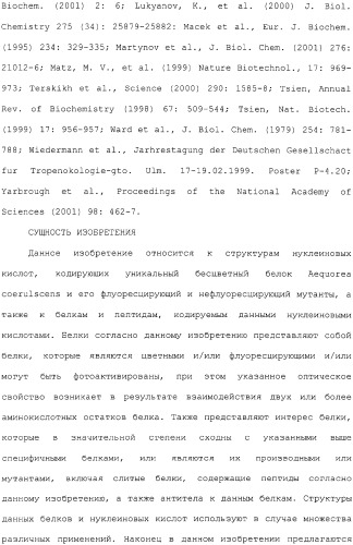 Новые флуоресцирующие белки aequorea coerulscens и способы их применения (патент 2330886)