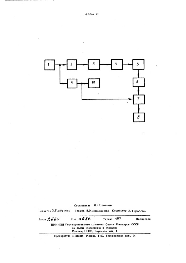 Пульсотахометр (патент 445408)