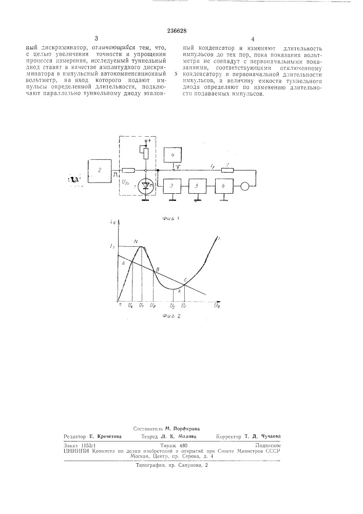 Способ измерения емкости туннельного диода (патент 236628)