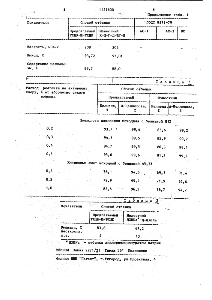 Способ отбелки целлюлозы для изготовления бумаги (патент 1151630)