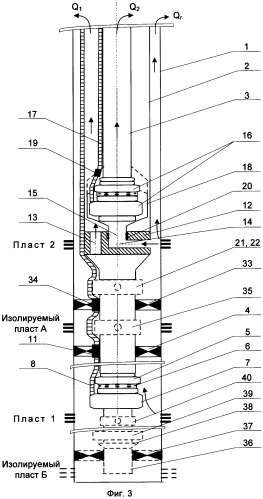 Способ одновременно-раздельной добычи нефти из пластов одной скважины с погружной насосной установкой (варианты) (патент 2344274)