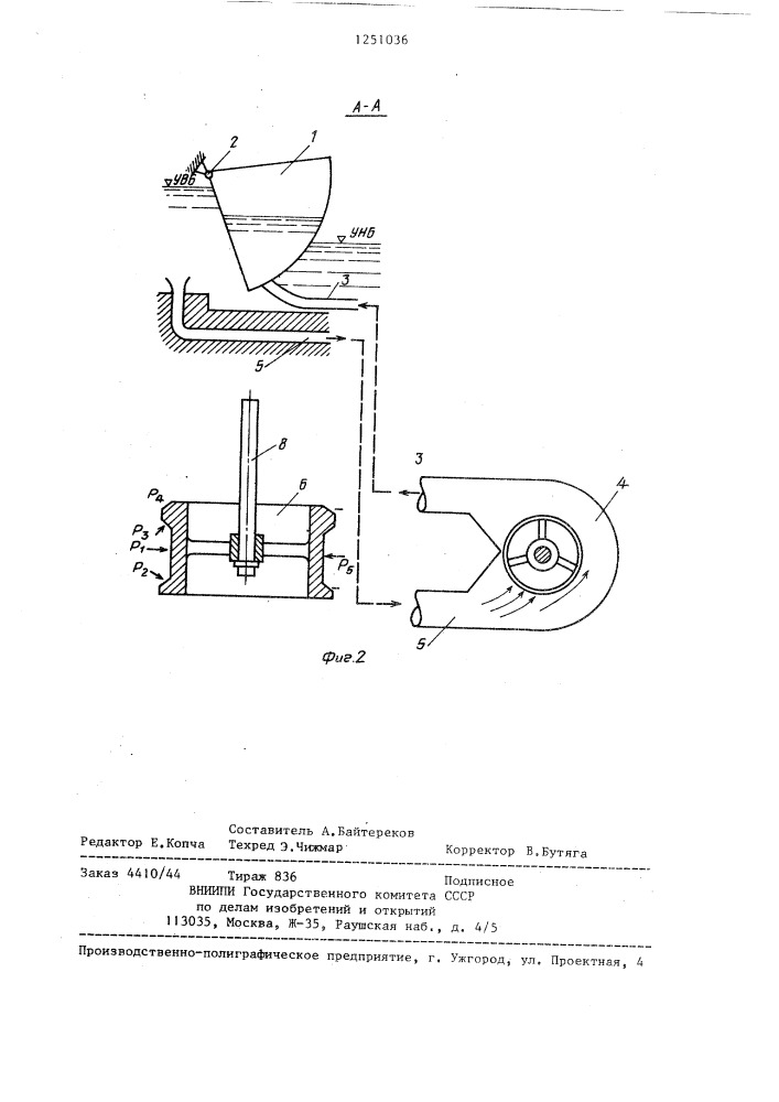 Регулятор уровня жидкости в оросительном канале (патент 1251036)