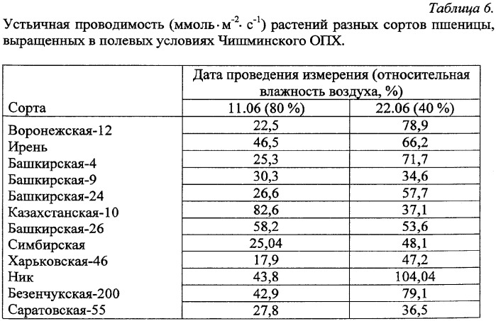 Способ диагностики засухоустойчивости и продуктивности злаковых сельскохозяйственных культур (патент 2339215)