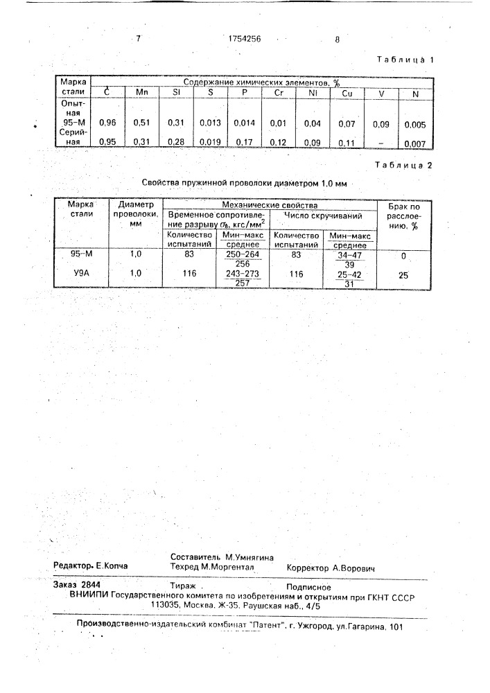 Способ изготовления высокопрочной проволоки (патент 1754256)