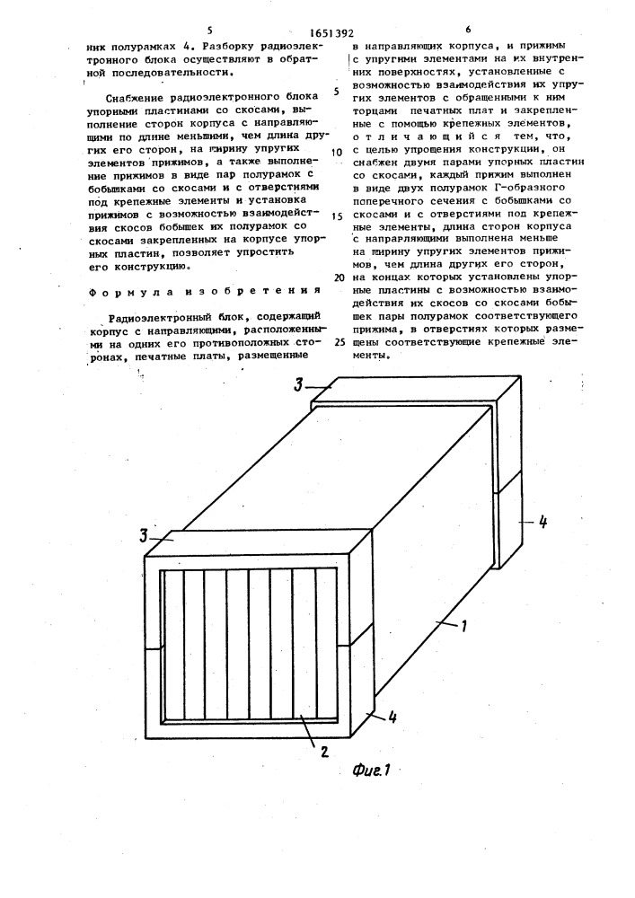 Радиоэлектронный блок (патент 1651392)