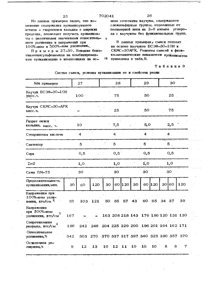 Резиновая смесь (патент 702041)