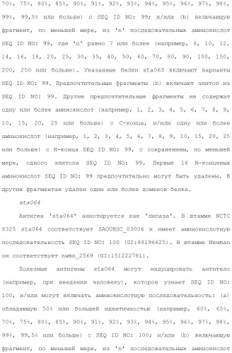 Композиции для иммунизации против staphylococcus aureus (патент 2508126)