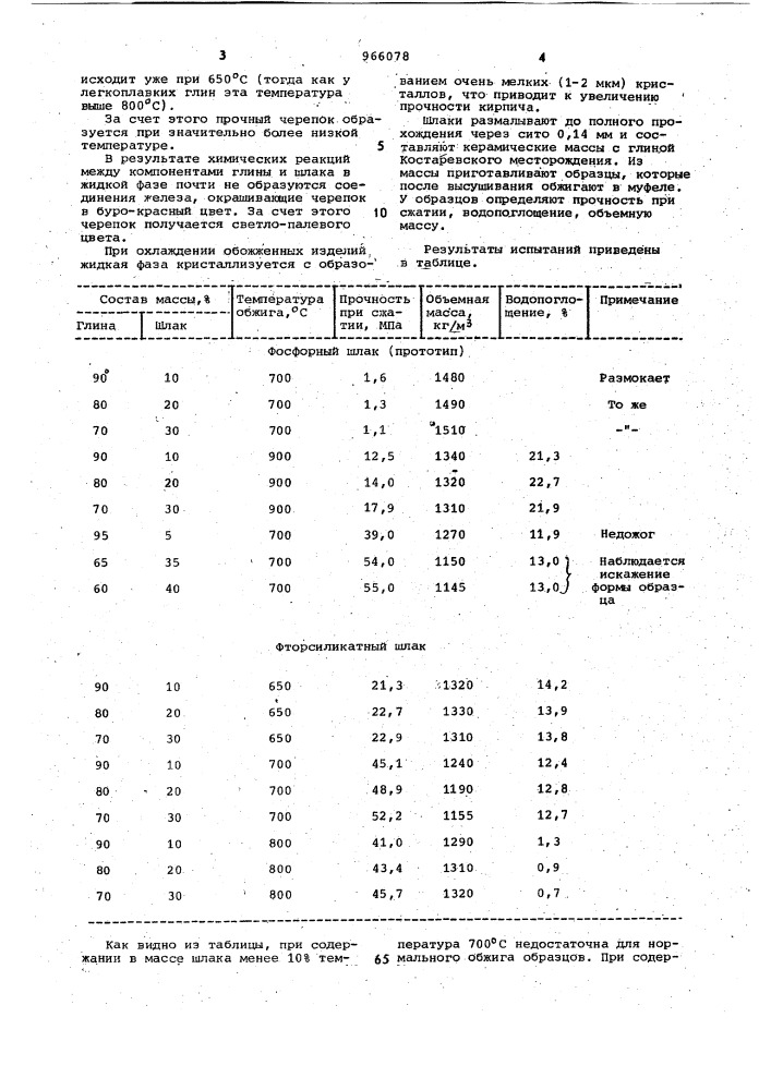 Сырьевая смесь для изготовления стеновых изделий (патент 966078)