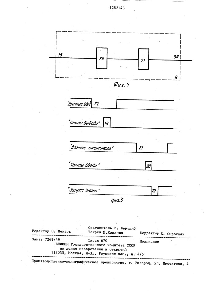 Устройство для сопряжения эвм с терминалом (патент 1282148)