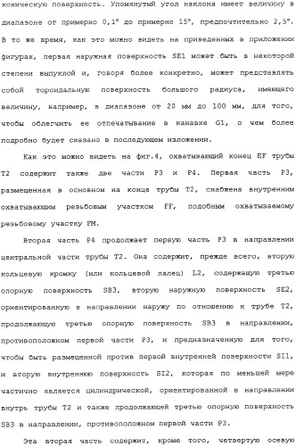 Герметичное трубное соединение с одной или несколькими наклонными опорными поверхностями, выполненное при помощи пластического расширения (патент 2339867)