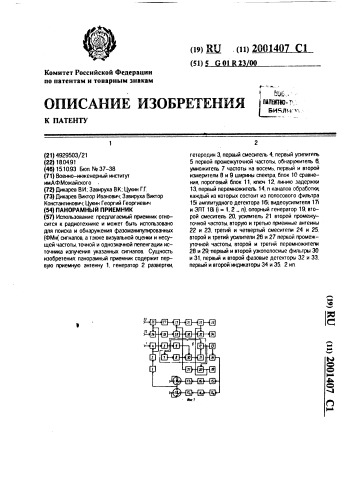 Панорамный приемник (патент 2001407)