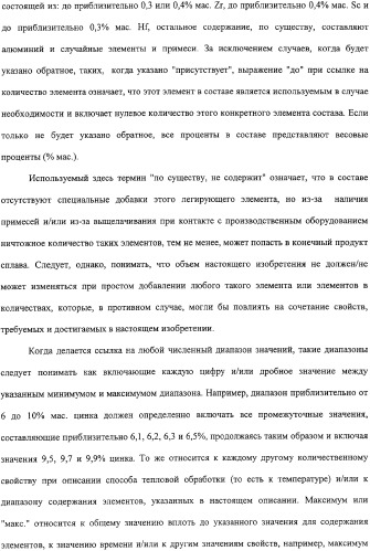 Продукты из алюминиевого сплава и способ искусственного старения (патент 2329330)