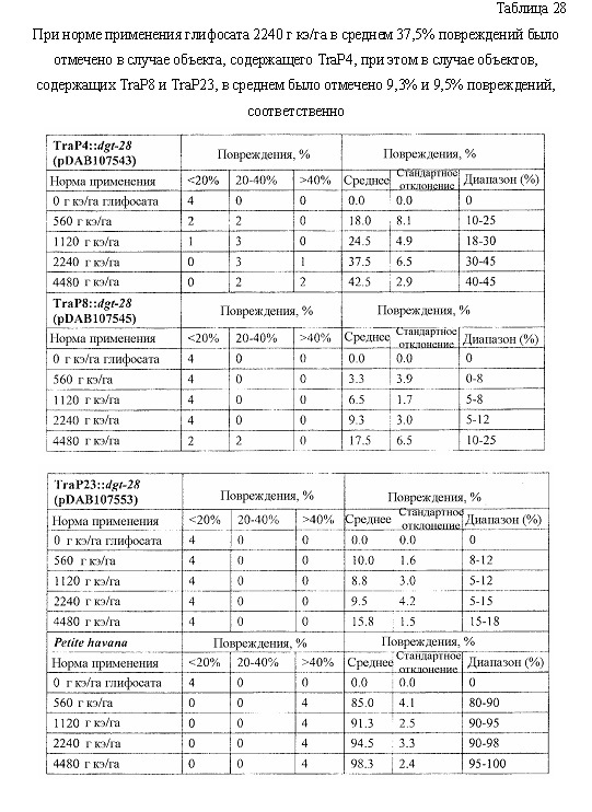 Синтетические транзитные пептиды хлоропласта из brassica (патент 2636035)