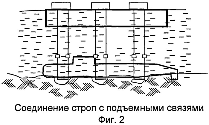 Способ подъема в условиях морского волнения объектов, расположенных на дне, и устройство для его осуществления (патент 2424152)