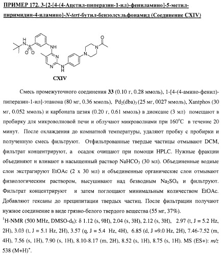 Би-арил-мета-пиримидиновые ингибиторы киназы (патент 2448959)