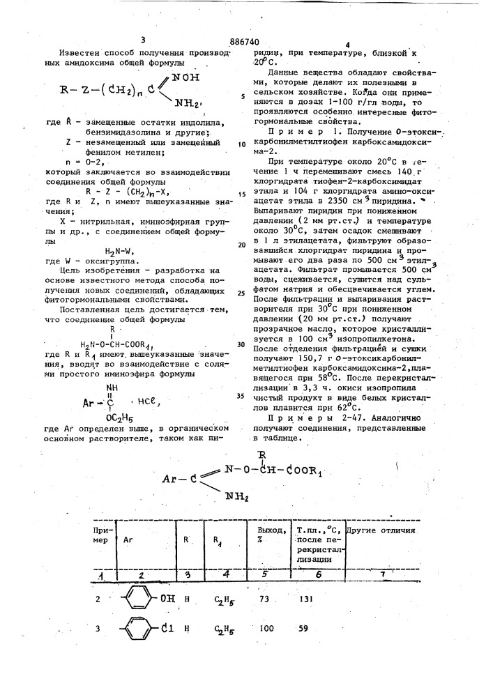 Способ получения производных амидоксимов (патент 886740)