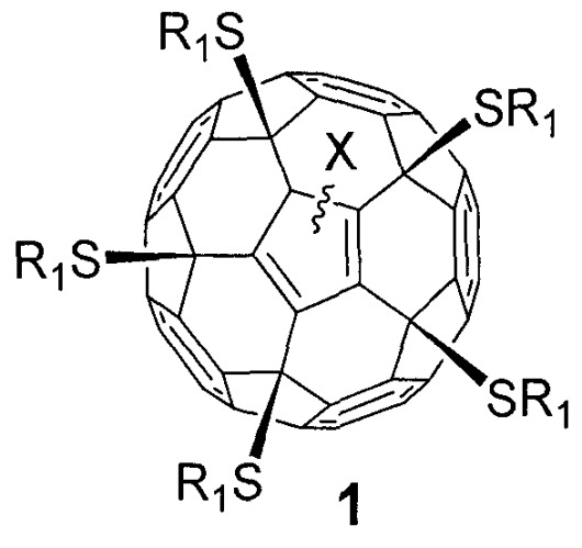 Серосодержащие производные фуллеренов и способ их получения (патент 2477273)