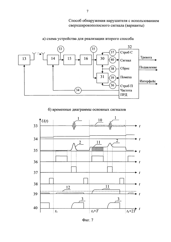 Способ обнаружения нарушителя с использованием сверхширокополосного сигнала (варианты) (патент 2595979)