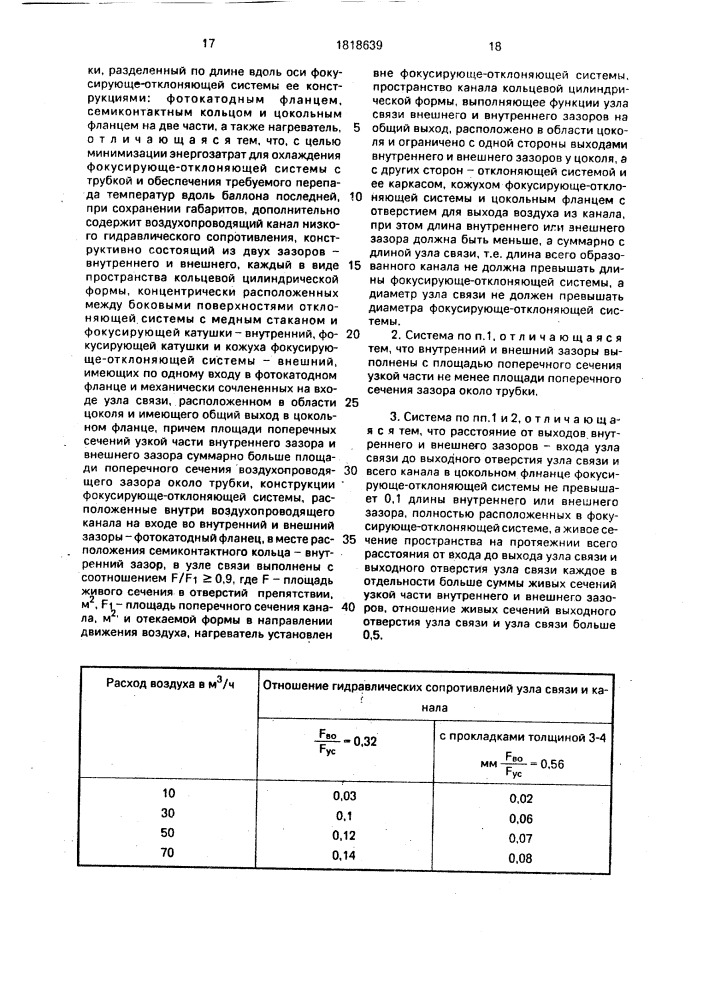 Фокусирующе-отклоняющая система с передающей телевизионной трубкой типа изокон, антиизокон, суперортикон (патент 1818639)